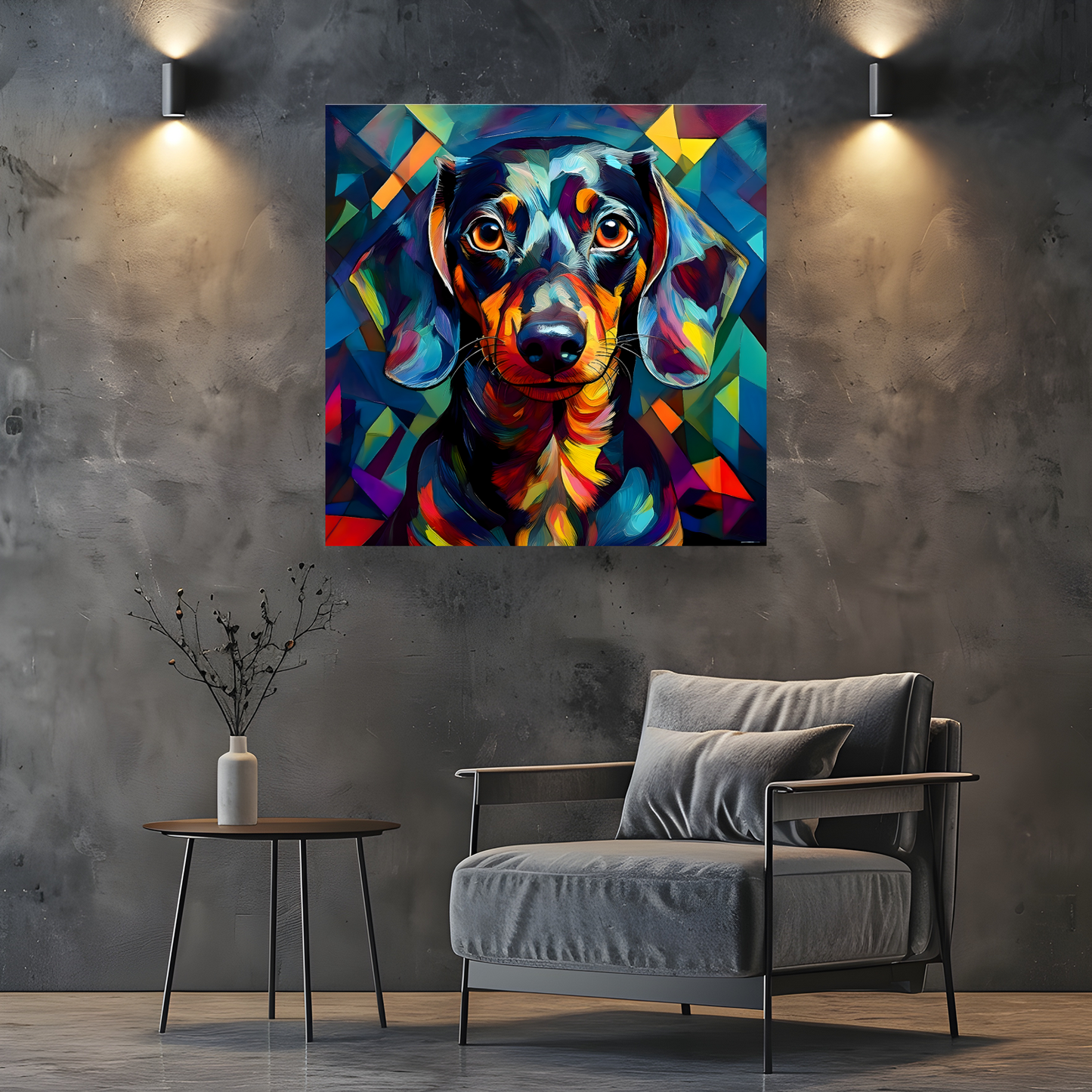 Short Haired Dachshund, Printed On High Quality Canvas, Vivid Colours, Box Canvas, Unique Images, A Gift To Last A Lifetime...