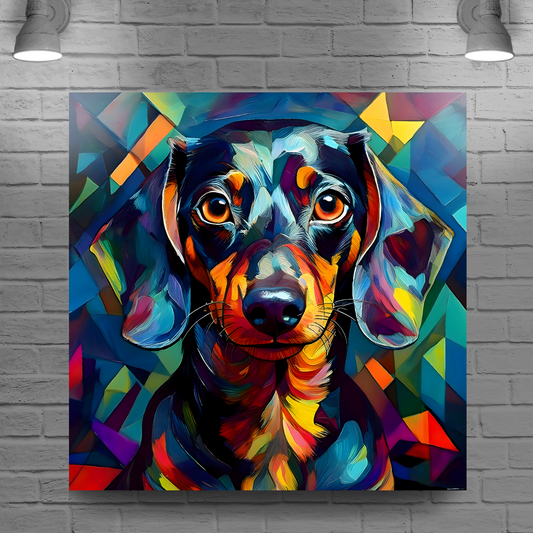 Short Haired Dachshund, Printed On High Quality Canvas, Vivid Colours, Box Canvas, Unique Images, A Gift To Last A Lifetime...