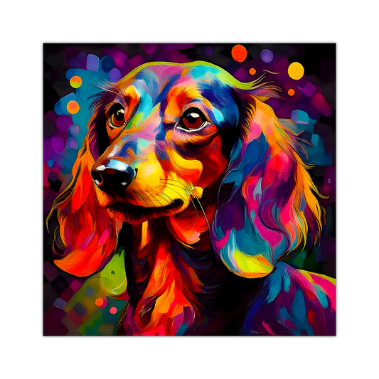 Long Haired Dachshund, Printed On High Quality Canvas, Vivid Colours, Box Canvas, Unique Images, A Gift To Last A Lifetime...
