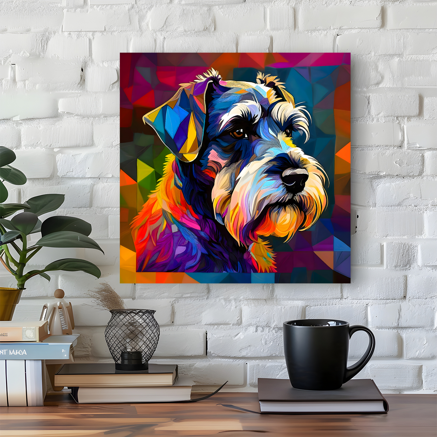 Schnauzer, Printed On High Quality Canvas, Vivid Colours, Box Canvas, Unique Images, A Gift To Last A Lifetime...