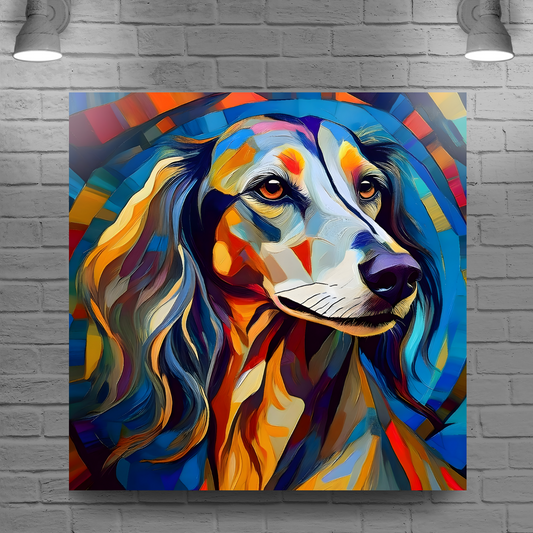 Saluki, Printed On High Quality Canvas, Vivid Colours, Box Canvas, Unique Images, A Gift To Last A Lifetime...