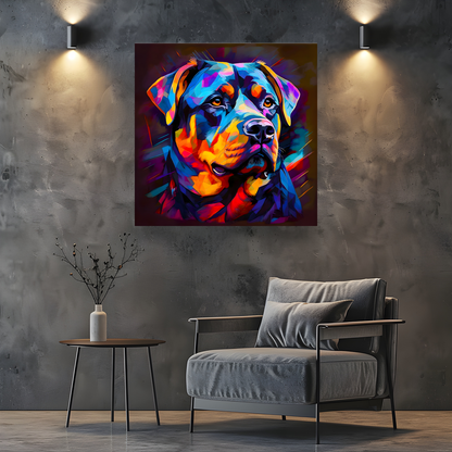 Rotweiler, Printed On High Quality Canvas, Vibrant Colours, Unique Print, An Enduring Gift...