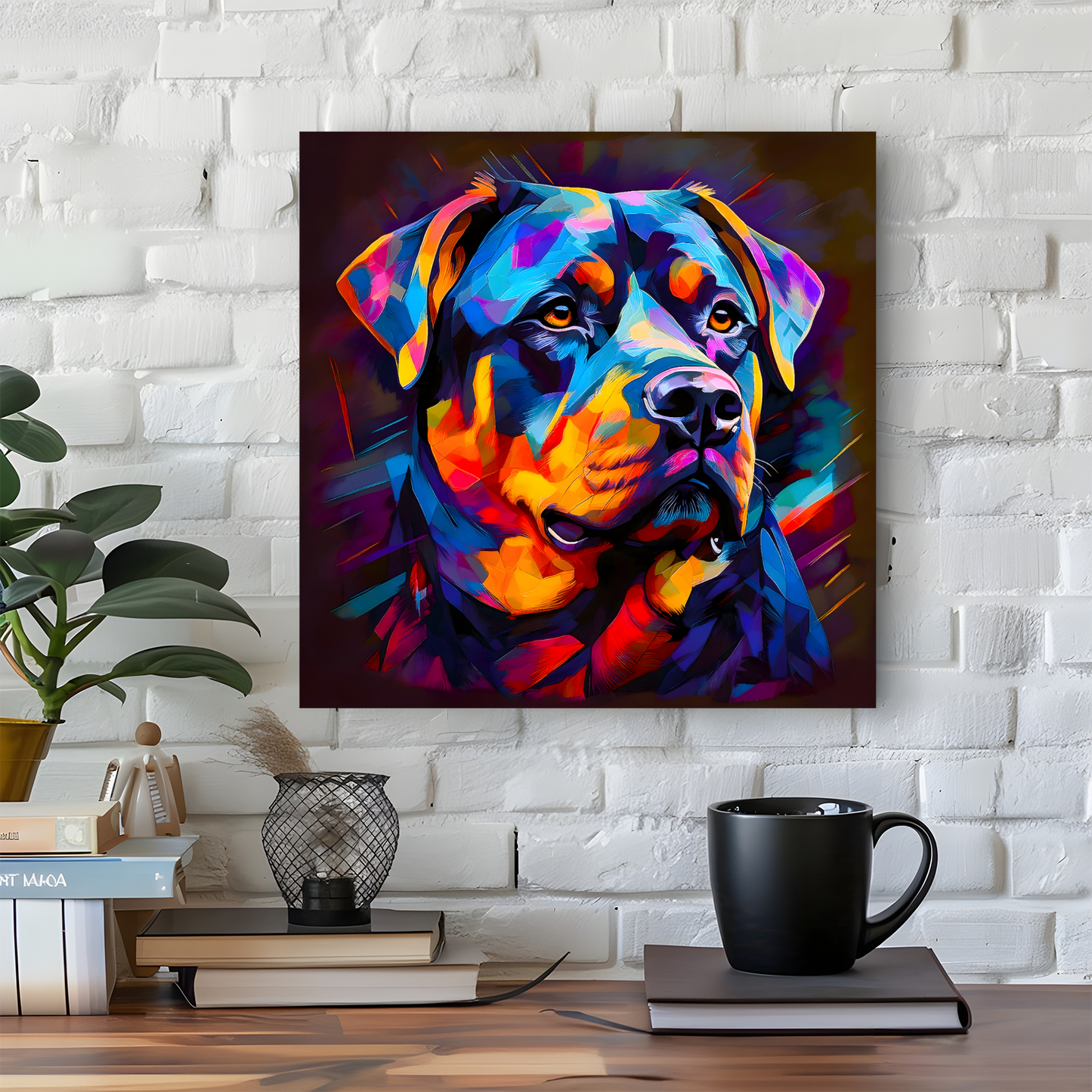 Rotweiler, Printed On High Quality Canvas, Vivid Colours, Box Canvas, Unique Images, A Gift To Last A Lifetime...