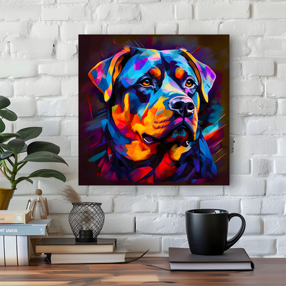 Rotweiler, Printed On High Quality Canvas, Vibrant Colours, Unique Print, An Enduring Gift...