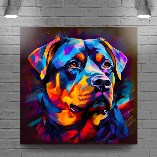 Rotweiler, Printed On High Quality Canvas, Vivid Colours, Box Canvas, Unique Images, A Gift To Last A Lifetime...