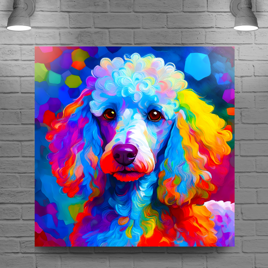Poodle, Printed On High Quality Canvas, Vivid Colours, Box Canvas, Unique Images, A Gift To Last A Lifetime...