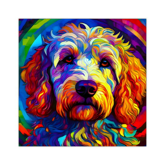 Labradoodle, Printed On High Quality Canvas, Vivid Colours, Box Canvas, Unique Images, A Gift To Last A Lifetime...