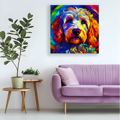 Labradoodle, Printed On High Quality Canvas, Vibrant Colours, Unique Print, An Enduring Gift...
