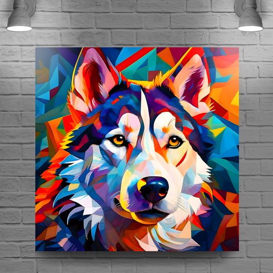 Husky, Printed On High Quality Canvas, Vivid Colours, Box Canvas, Unique Images, A Gift To Last A Lifetime...