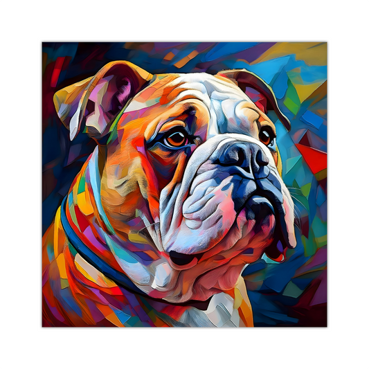 English Bulldog, Printed On High Quality Canvas, Vivid Colours, Box Canvas, Unique Images, A Gift To Last A Lifetime...