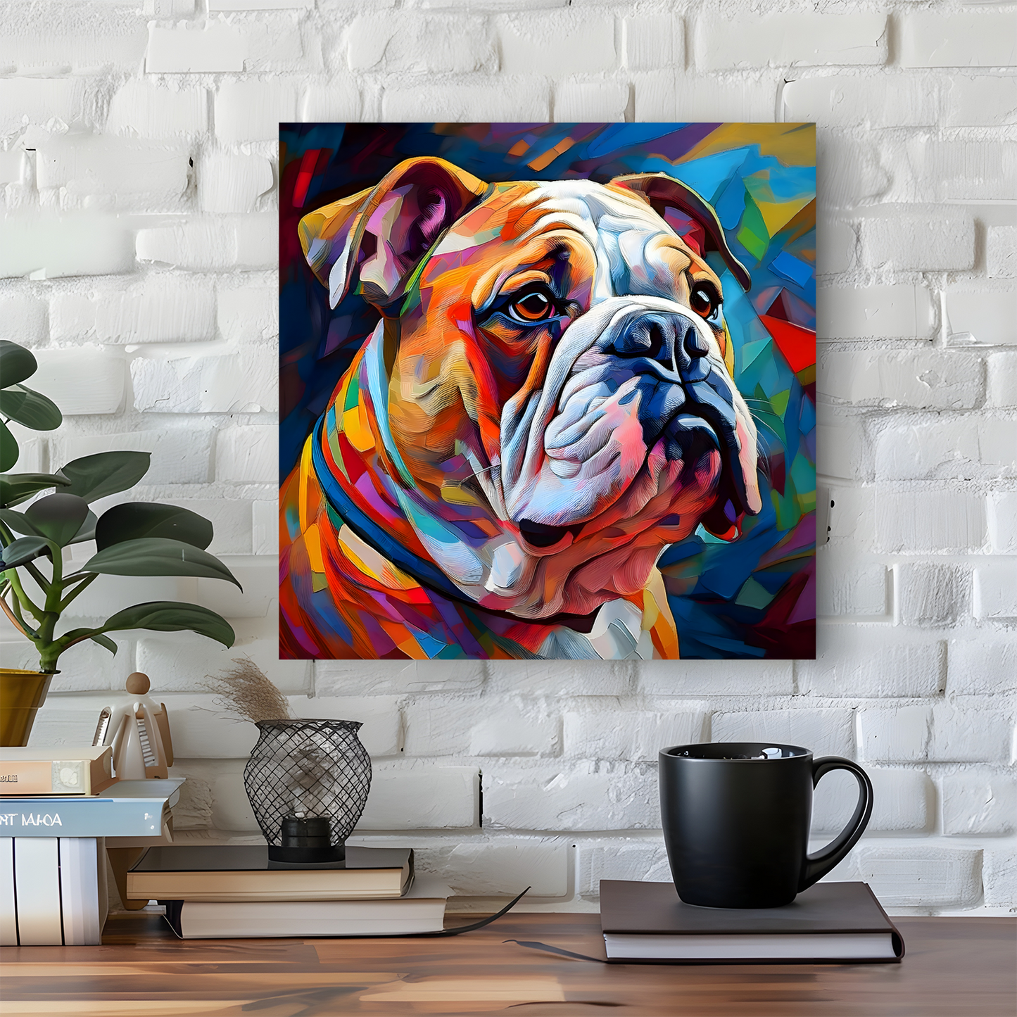 English Bulldog, Printed On High Quality Canvas, Vivid Colours, Box Canvas, Unique Images, A Gift To Last A Lifetime...