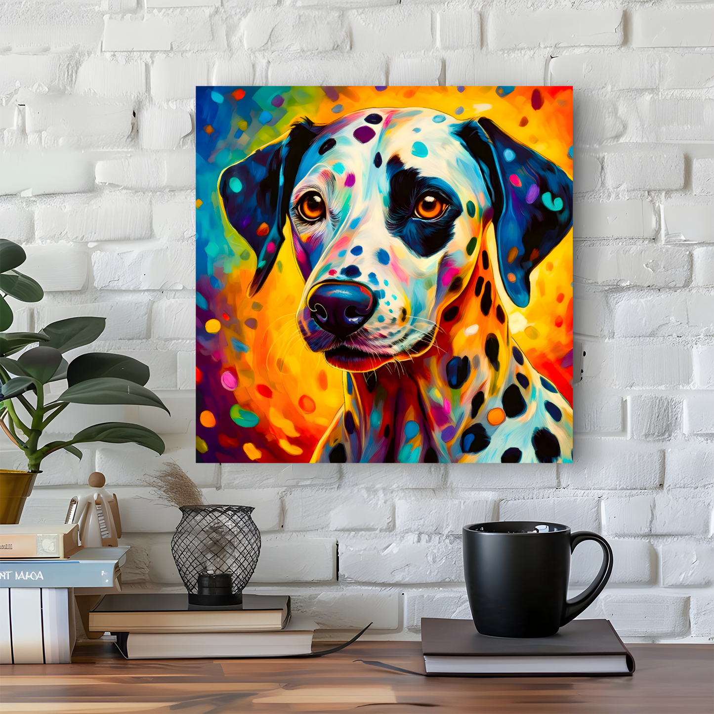 Dalmation, Printed On High Quality Canvas, Vivid Colours, Box Canvas, Unique Images, A Gift To Last A Lifetime...
