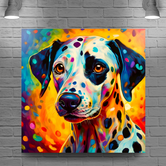 Dalmation, Printed On High Quality Canvas, Vivid Colours, Box Canvas, Unique Images, A Gift To Last A Lifetime...