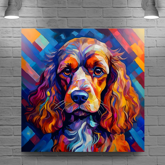 Cocker Spaniel, Printed On High Quality Canvas, Vivid Colours, Box Canvas, Unique Images, A Gift To Last A Lifetime...