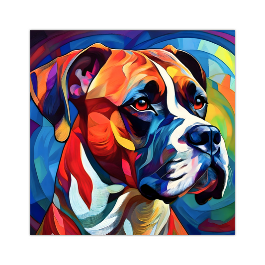 Boxer Dog, Printed On High Quality Canvas, Vivid Colours, Box Canvas, Unique Images, A Gift To Last A Lifetime...