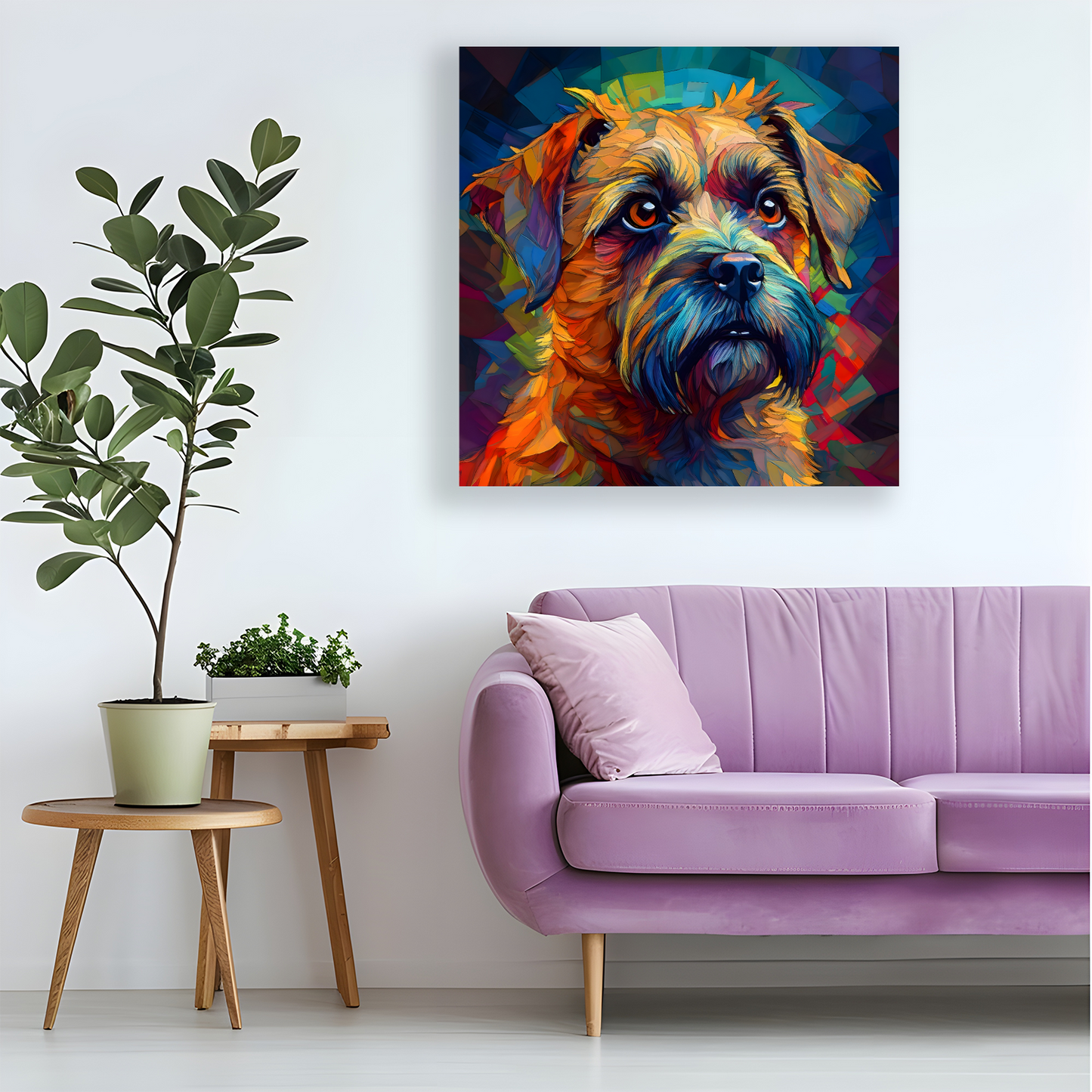 Border Terrier, Printed On High Quality Canvas, Vivid Colours, Box Canvas, Unique Images, A Gift To Last A Lifetime...