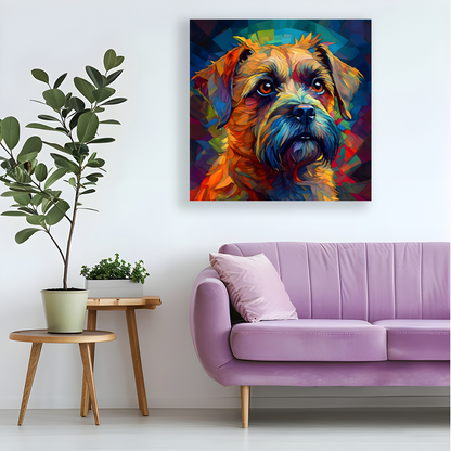 Border Terrier, Printed On High Quality Canvas, Vibrant Colours, Highly Detailed, Unique Print, An Enduring Gift...