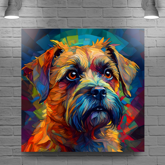 Border Terrier, Printed On High Quality Canvas, Vivid Colours, Box Canvas, Unique Images, A Gift To Last A Lifetime...