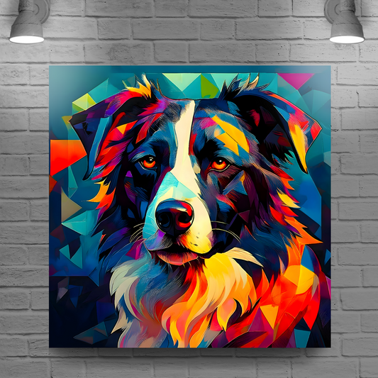 Border Collie,  Printed On High Quality Canvas, Vivid Colours, Box Canvas, Unique Images, A Gift To Last A Lifetime...