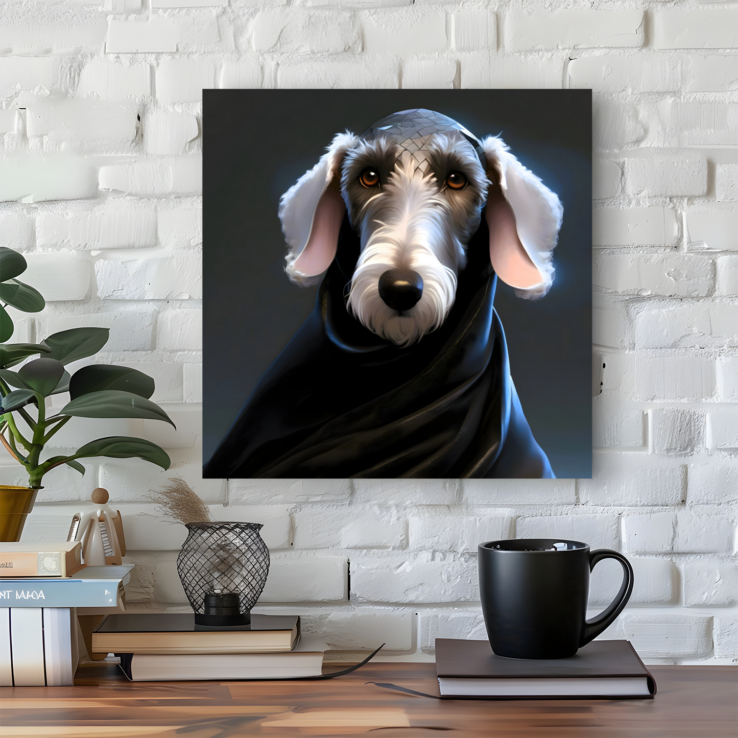 Bedlington,  Printed On High Quality Canvas, Vivid Colours, Box Canvas, Unique Images, A Gift To Last A Lifetime...