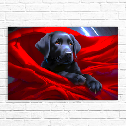 Labrador Puppy 1, Printed On High Quality Canvas, Vibrant Colours, Highly Detailed, Unique Print, An Enduring Gift...