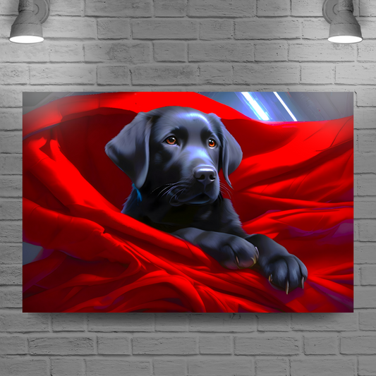 Labrador Puppy 1, Printed On High Quality Canvas, Vivid Colours, Box Canvas, Unique Images, A Gift To Last A Lifetime...