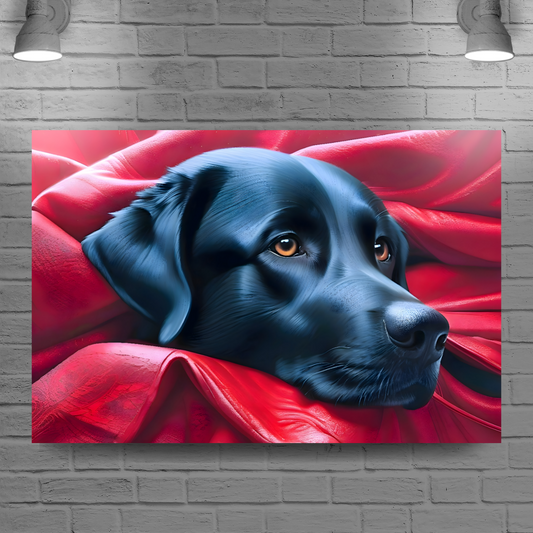 Labrador Puppy, Printed On High Quality Canvas, Vivid Colours, Box Canvas, Unique Images, A Gift To Last A Lifetime...