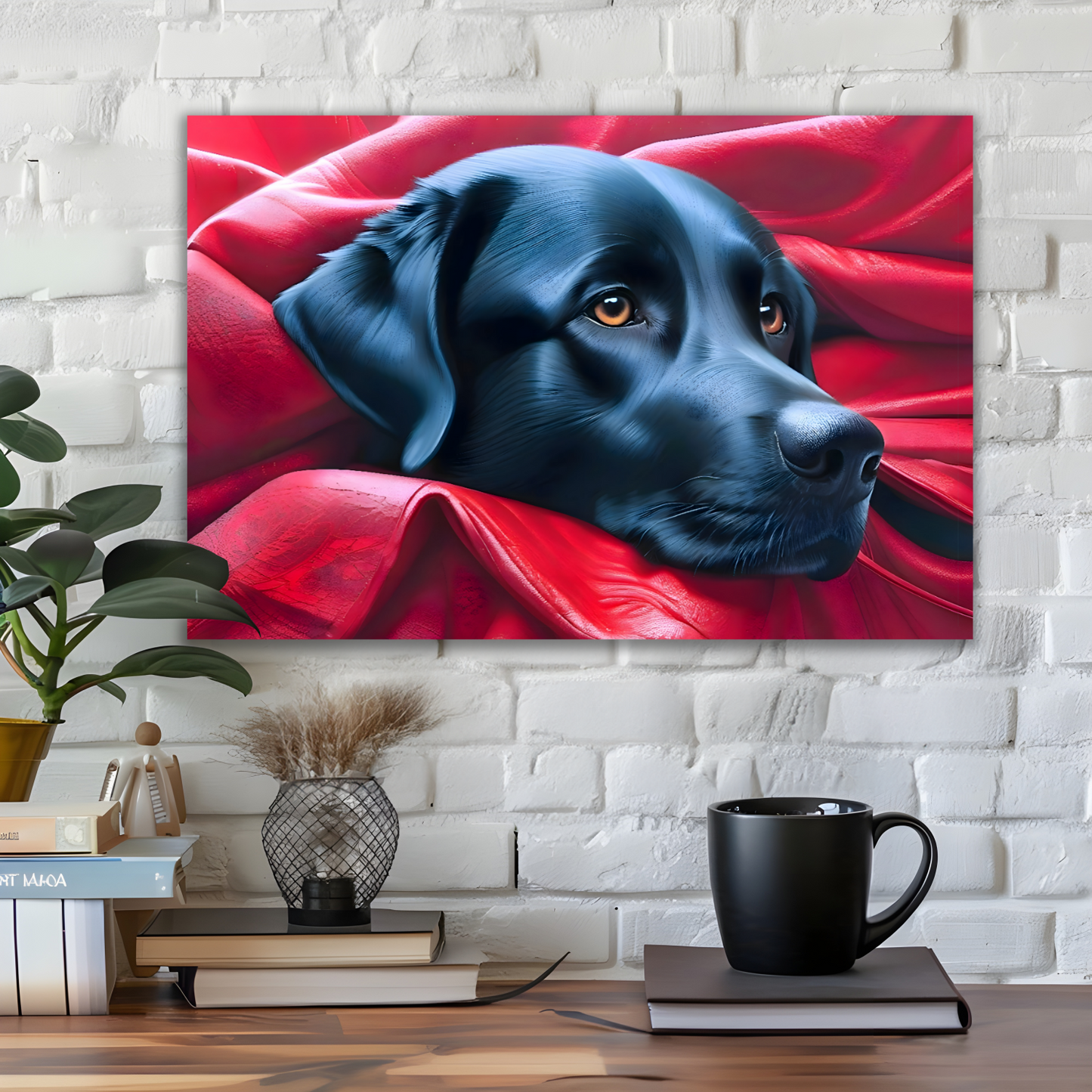 Labrador Puppy, Printed On High Quality Canvas, Vivid Colours, Box Canvas, Unique Images, A Gift To Last A Lifetime...