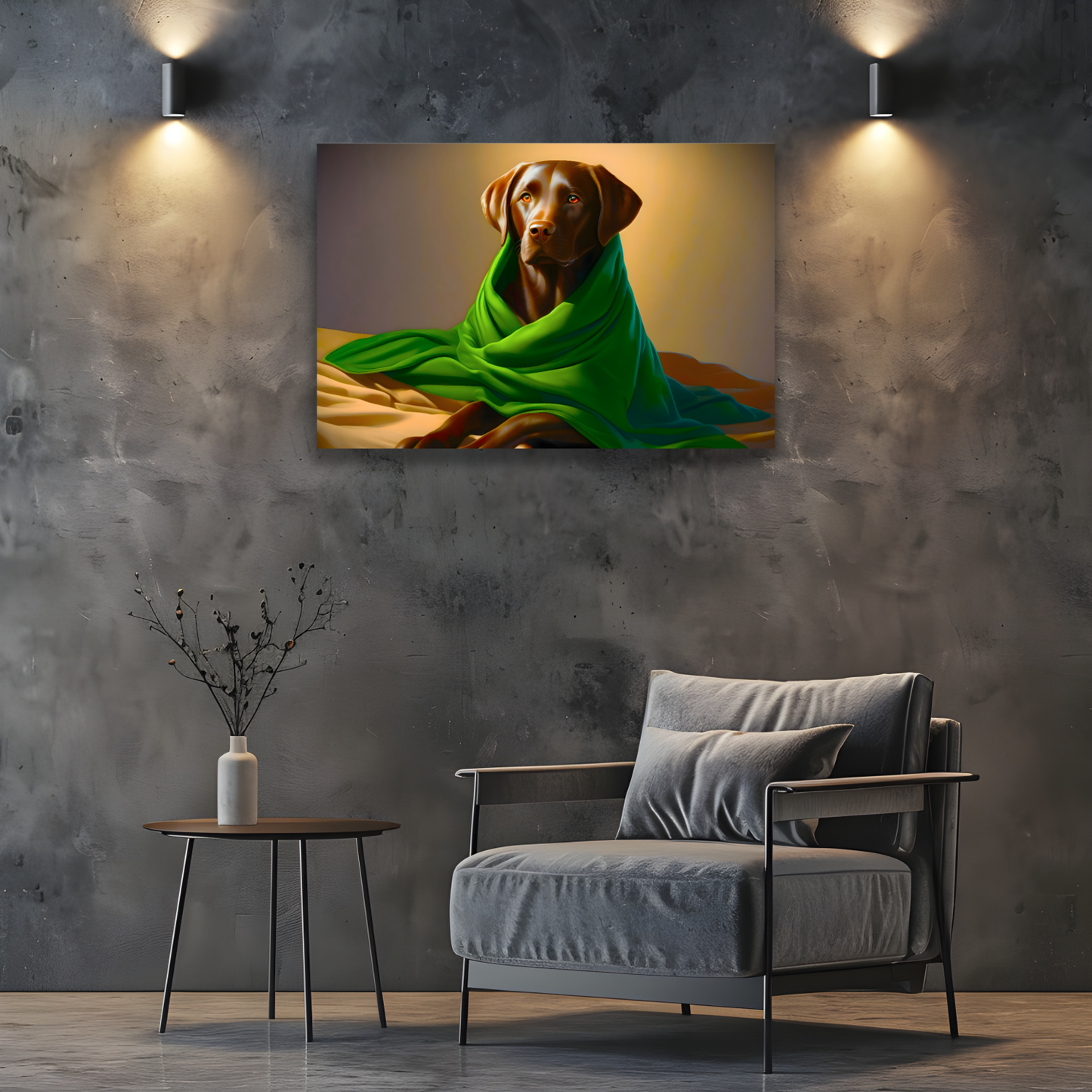 Labrador 1, Printed On High Quality Canvas, Vivid Colours, Box Canvas, Unique Images, A Gift To Last A Lifetime...