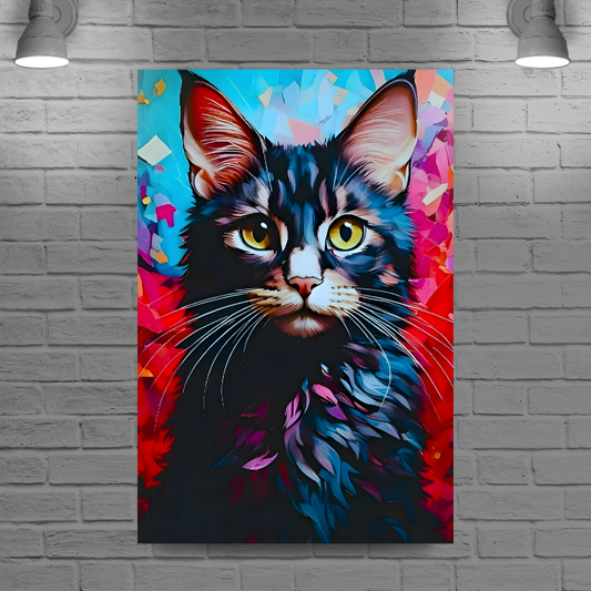 Tabby The Cat, Printed On High Quality Canvas, Vivid Colours, Unique Images, A Gift To Last A Lifetime..