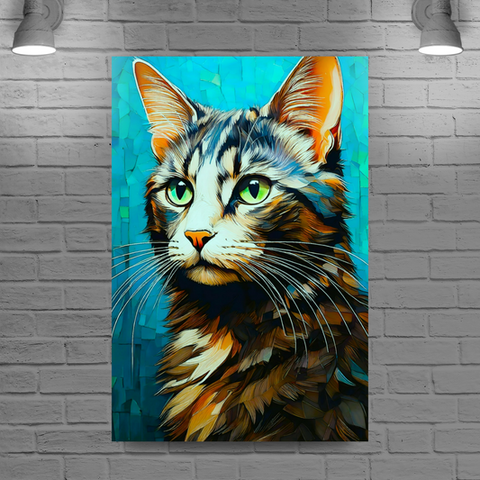 Cat 6, Printed On High Quality Canvas, Vivid Colours, Unique Images, A Gift To Last A Lifetime..