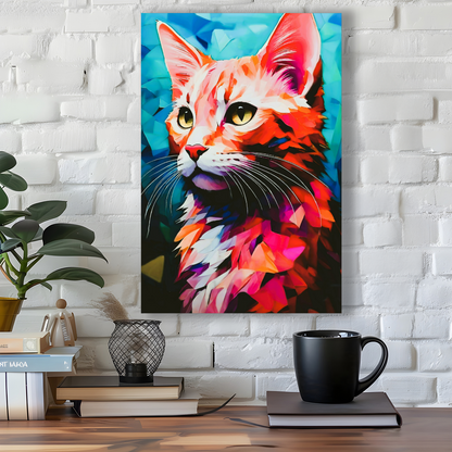 Cat 7, Printed On High Quality Canvas, Highly Detailed, Vibrant Colours, Unique Print, An Enduring Gift...