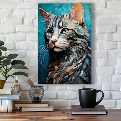 CAT 8, Printed On High Quality Canvas, Highly Detailed, Vibrant Colours, Unique Print, An Enduring Gift...