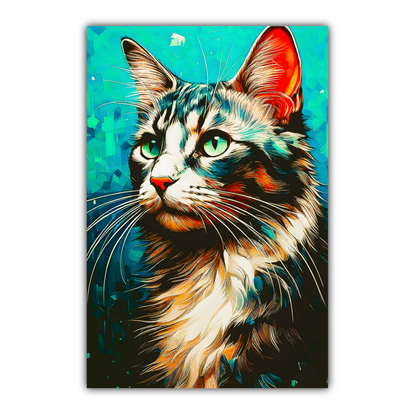 CAT 9, Printed On High Quality Canvas, Highly Detailed, Vibrant Colours, Unique Print, An Enduring Gift...
