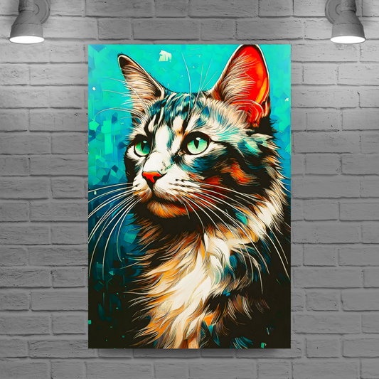 CAT 9, Printed On High Quality Canvas, Vivid Colours, Unique Images, A Gift To Last A Lifetime...