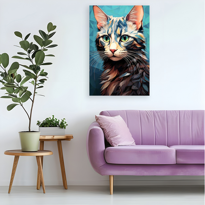 CAT 12, Printed On High Quality Canvas, Highly Detailed, Vivid Colours, Unique Images, A Lasting Gift...