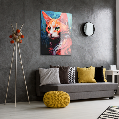 Cat A1, Printed On High Quality Canvas, Highly Detailed, Vibrant Colours, Unique Print, An Enduring Gift...