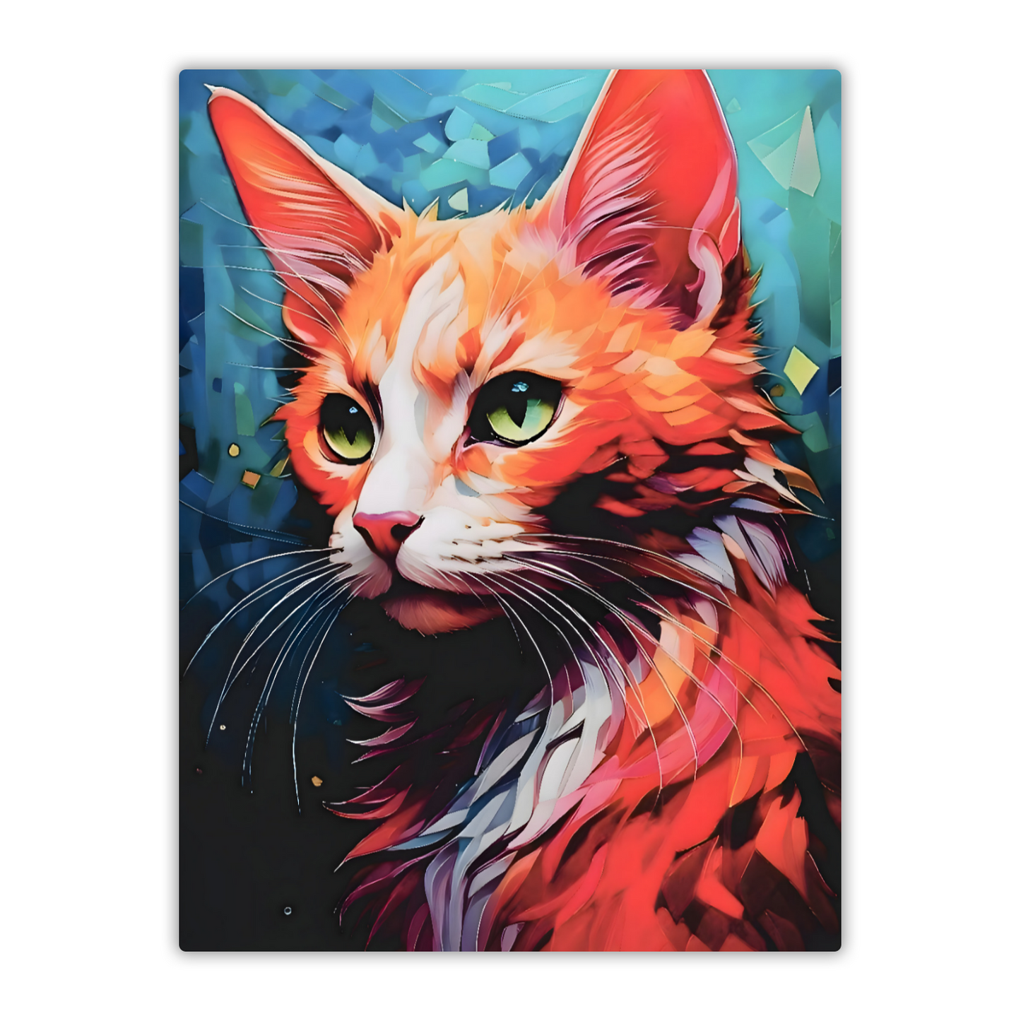 Cat A1, Printed On Gloss Aluminium To Enhance Colour And Detail, A Unique Gift That Will Lasts Forever...