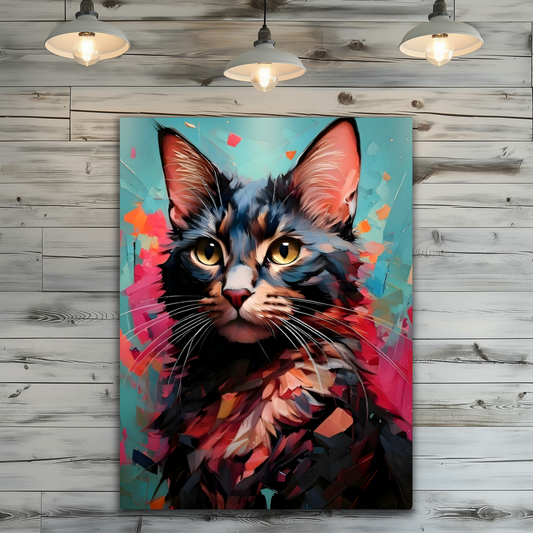 Cat A2, Printed On Gloss Aluminium To Enhance Colour And Detail, A Unique Gift That Will Lasts Forever...