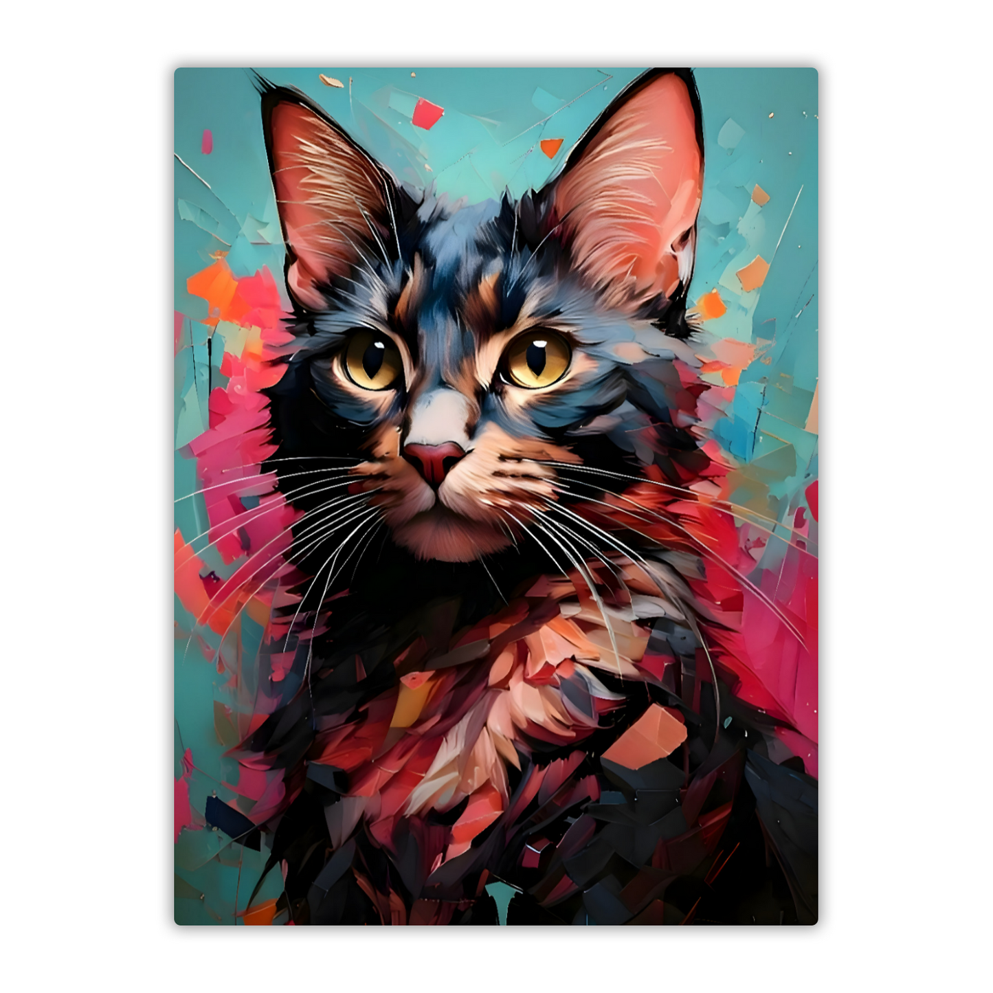 Cat A2, Printed On Gloss Aluminium To Enhance Colour And Detail, A Unique Gift That Will Lasts Forever...