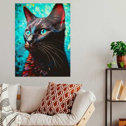 Cat A3, Printed On High Quality Canvas, Vivid Colours, Unique Images, Great Gift Idea, an enduring memory...
