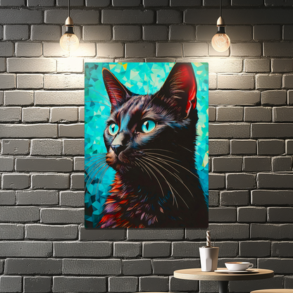 Cat A3, Printed On High Quality Canvas, Vivid Colours, Unique Images, Great Gift Idea, an enduring memory...