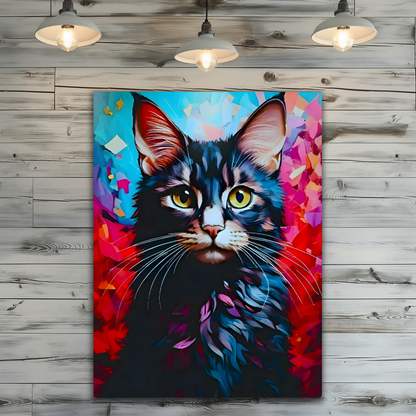 Cat A4, Printed On Gloss Aluminium To Enhance Colour And Detail, A Unique Gift That Will Lasts Forever...