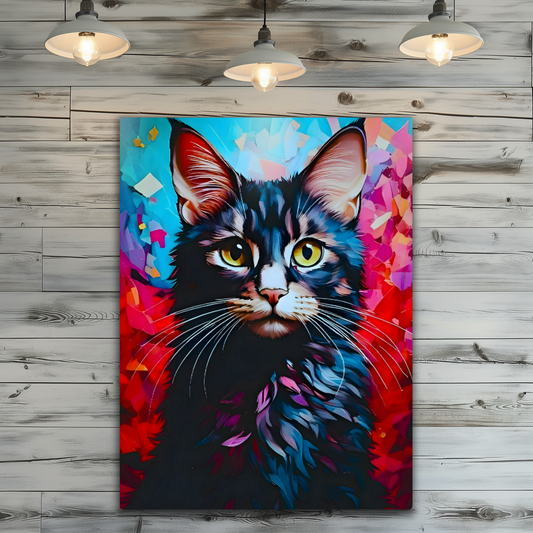 Cat A4, Printed On Gloss Aluminium To Enhance Colour And Detail, A Unique Gift That Will Lasts Forever...
