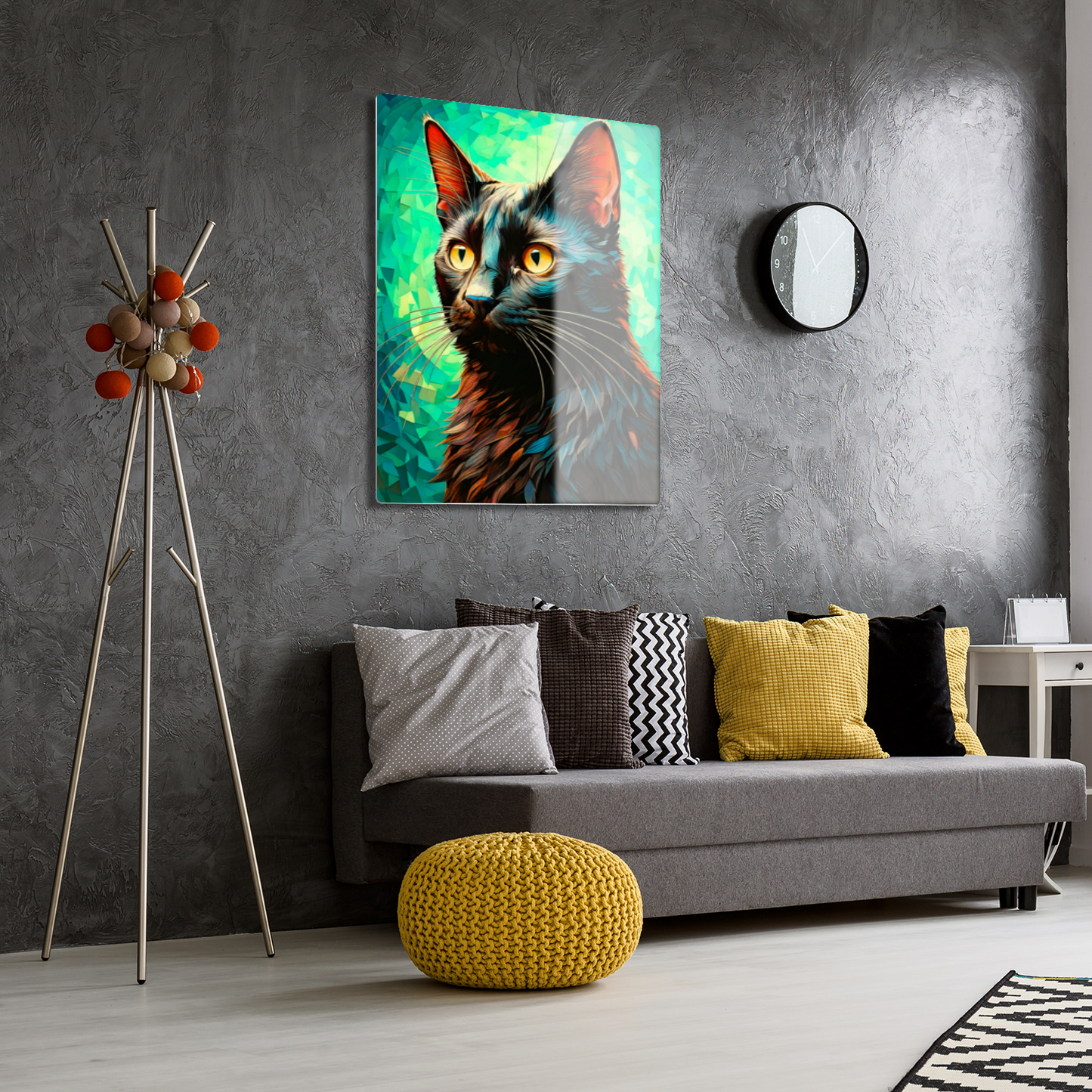 Cat A5, Printed On Gloss Aluminium To Enhance Colour And Detail, A Unique Gift That Will Lasts Forever...