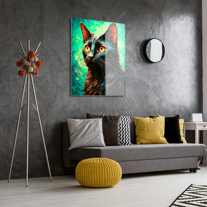 Cat A5, Printed On Gloss Aluminium To Enhance Colour And Detail, A Unique Gift That Will Lasts Forever...