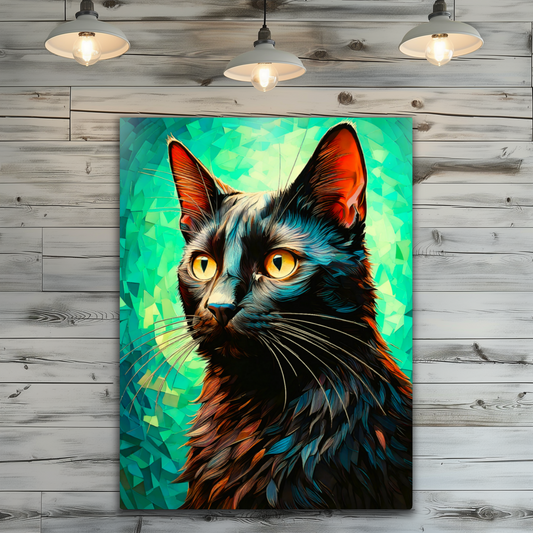 Cat A5, Printed On Gloss Aluminium To Enhance Colour And Detail, A Unique Gift That Will Lasts Forever...