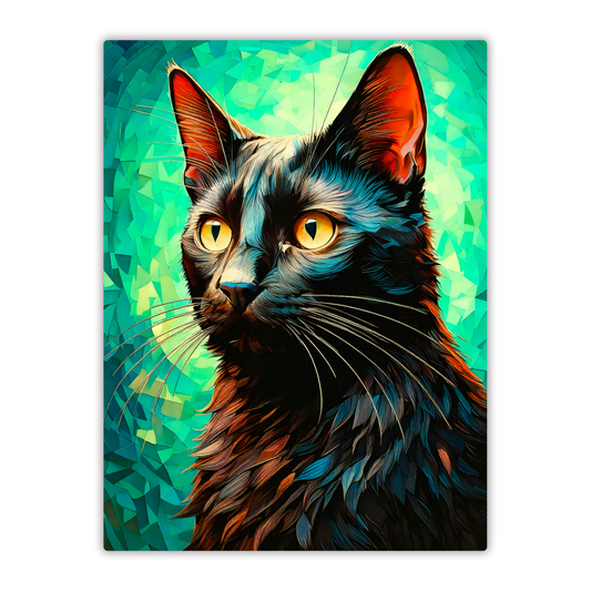 Cat A5, Printed On Gloss Aluminium To Enhance Colour And Detail, A Unique Gift That Will Lasts Forever...