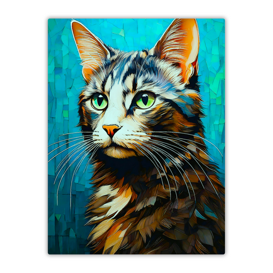 Cat A6, Printed On High Quality Canvas, Vivid Colours, Unique Images, A Gift To Last A Lifetime..