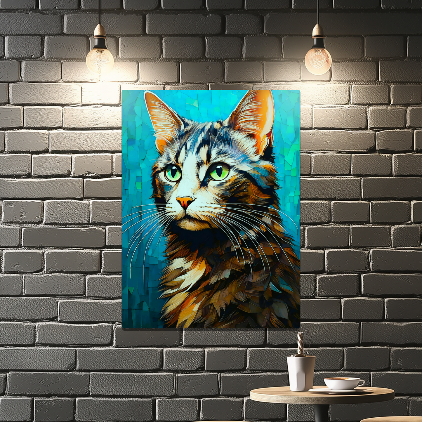 Cat A6, Printed On High Quality Canvas, Vivid Colours, Unique Images, A Gift To Last A Lifetime..